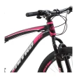 Bicicleta Polimet MTB Nitro Câmbio Shimano Quadro em Alumínio 17/Aro 29/21 Velocidades Preta/Rosa 7163